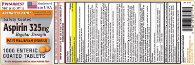 E.c. Aspirin 325mg Tablet Product Label
